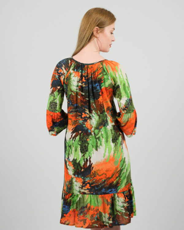 Desenli Viskon  Elbise