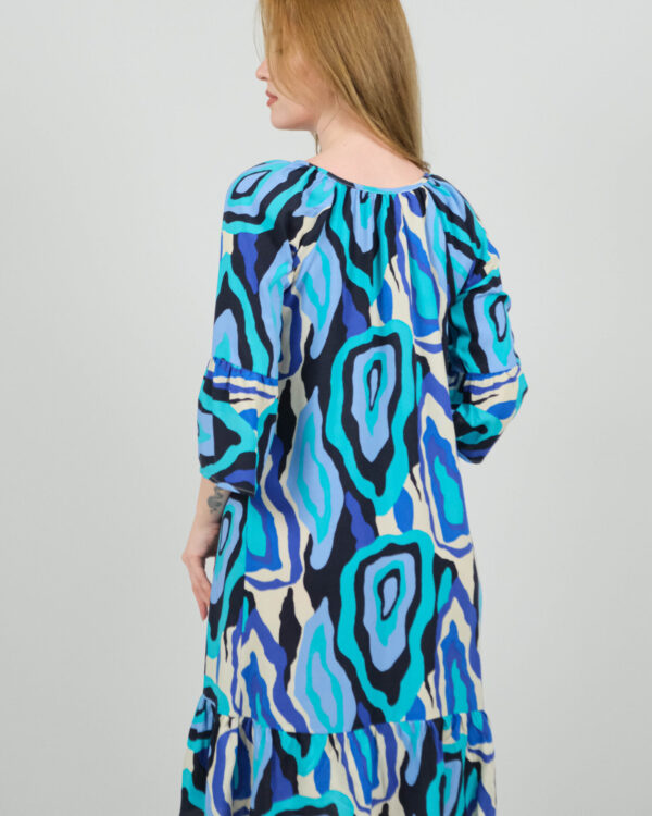 Desenli Viskon  Elbise