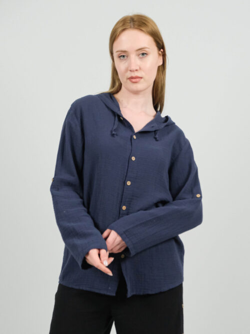 Unisex Kapüşonlu Gömlek