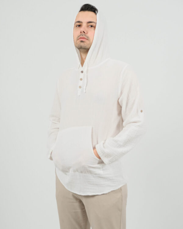 Kapüşonlu Müslin Sweatshirt